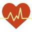 Icone assurance Icone coeur avec électrocardiogramme
